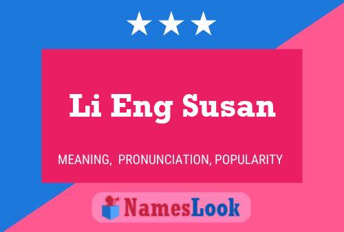 ملصق اسم Li Eng Susan