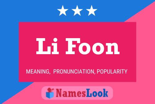 ملصق اسم Li Foon