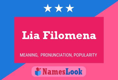 ملصق اسم Lia Filomena