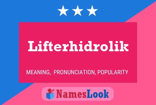 ملصق اسم Lifterhidrolik