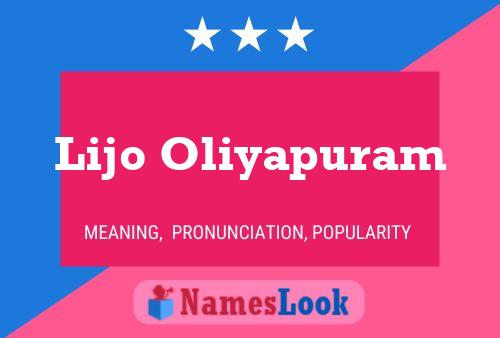 ملصق اسم Lijo Oliyapuram