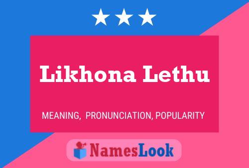 ملصق اسم Likhona Lethu