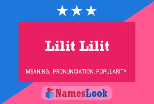 ملصق اسم Lilit Lilit