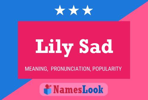 ملصق اسم Lily Sad