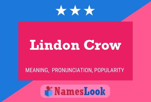 ملصق اسم Lindon Crow