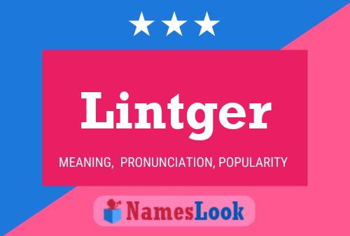 ملصق اسم Lintger