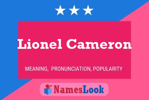 ملصق اسم Lionel Cameron