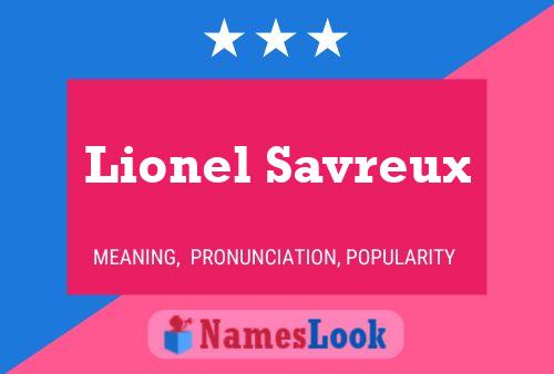 ملصق اسم Lionel Savreux