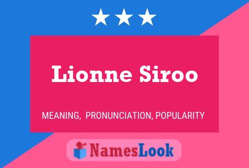 ملصق اسم Lionne Siroo