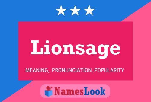 ملصق اسم Lionsage