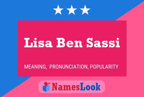 ملصق اسم Lisa Ben Sassi