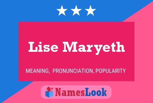 ملصق اسم Lise Maryeth