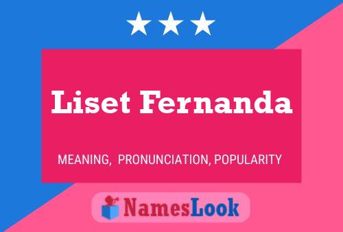 ملصق اسم Liset Fernanda