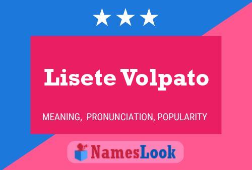 ملصق اسم Lisete Volpato