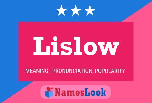 ملصق اسم Lislow