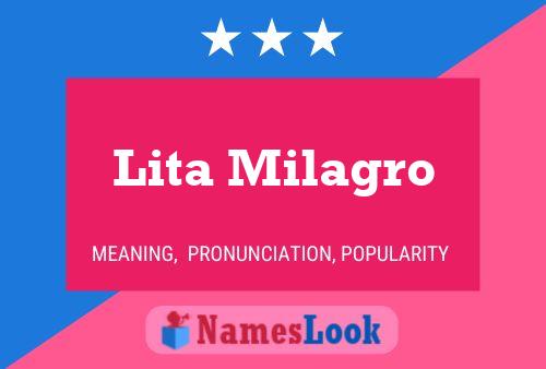 ملصق اسم Lita Milagro