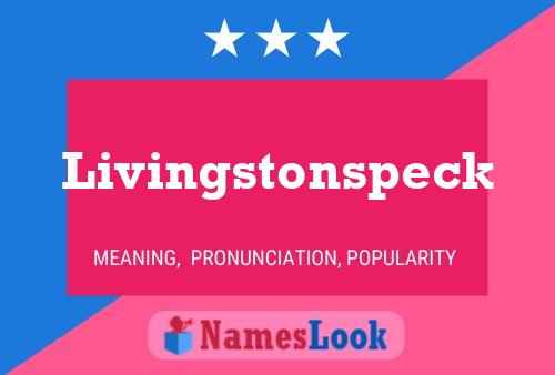 ملصق اسم Livingstonspeck