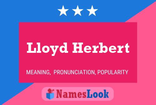 ملصق اسم Lloyd Herbert