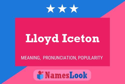 ملصق اسم Lloyd Iceton