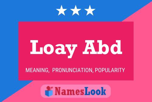 ملصق اسم Loay Abd