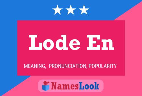 ملصق اسم Lode En