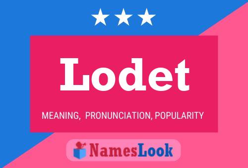 ملصق اسم Lodet