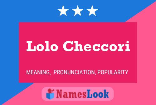 ملصق اسم Lolo Checcori