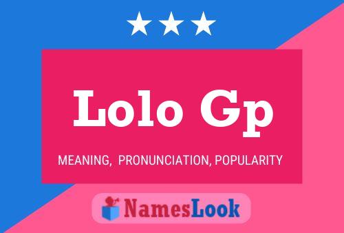 ملصق اسم Lolo Gp