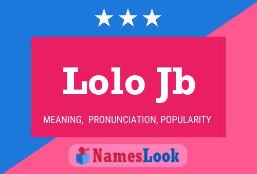 ملصق اسم Lolo Jb