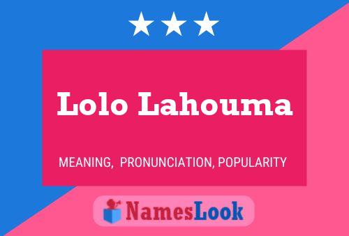 ملصق اسم Lolo Lahouma