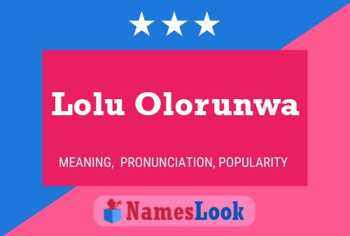 ملصق اسم Lolu Olorunwa