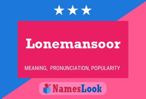 ملصق اسم Lonemansoor