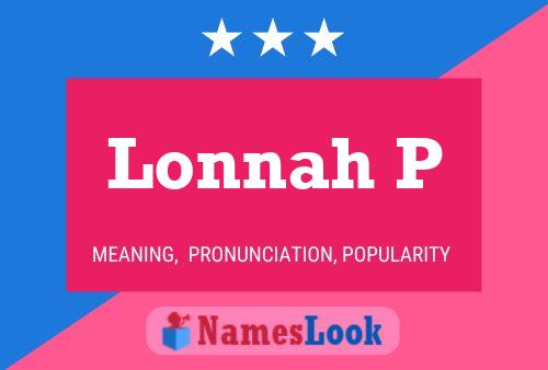 ملصق اسم Lonnah P