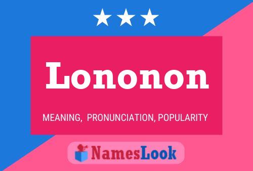 ملصق اسم Lononon