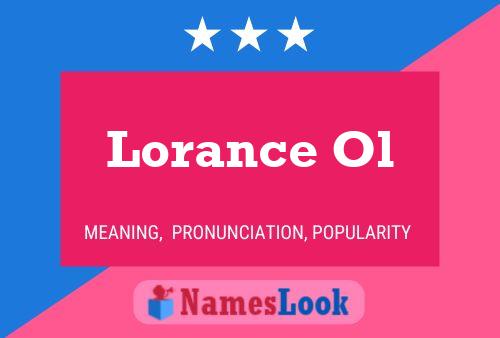 ملصق اسم Lorance Ol