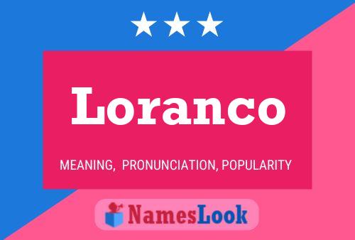 ملصق اسم Loranco