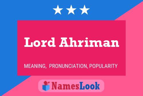 ملصق اسم Lord Ahriman