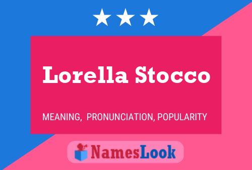 ملصق اسم Lorella Stocco