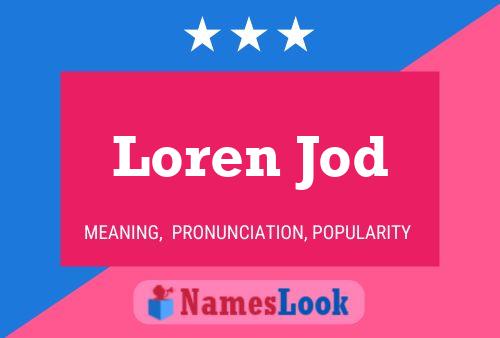 ملصق اسم Loren Jod