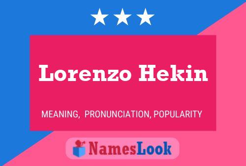 ملصق اسم Lorenzo Hekin