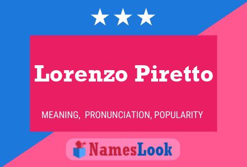 ملصق اسم Lorenzo Piretto