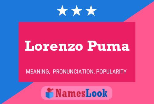 ملصق اسم Lorenzo Puma