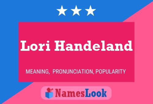 ملصق اسم Lori Handeland