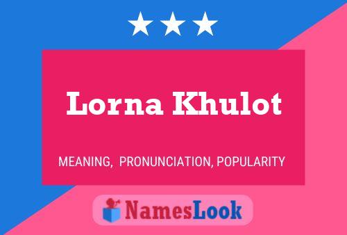 ملصق اسم Lorna Khulot