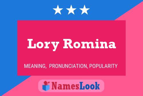 ملصق اسم Lory Romina