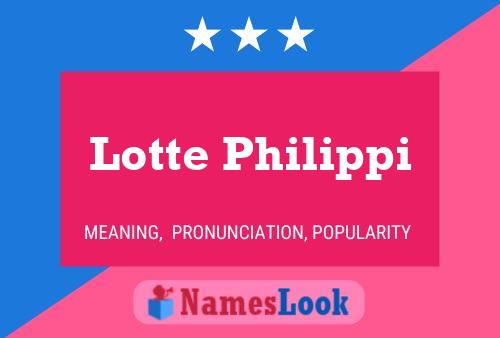 ملصق اسم Lotte Philippi