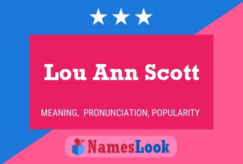 ملصق اسم Lou Ann Scott