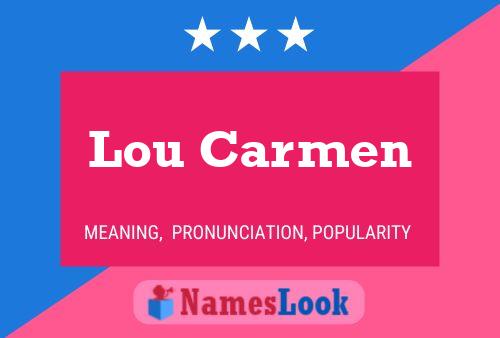 ملصق اسم Lou Carmen