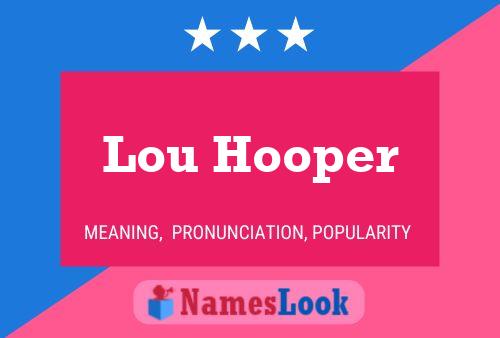 ملصق اسم Lou Hooper