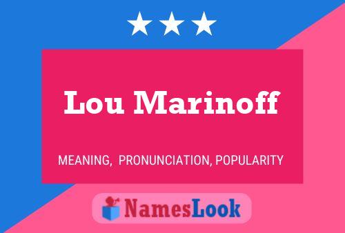 ملصق اسم Lou Marinoff